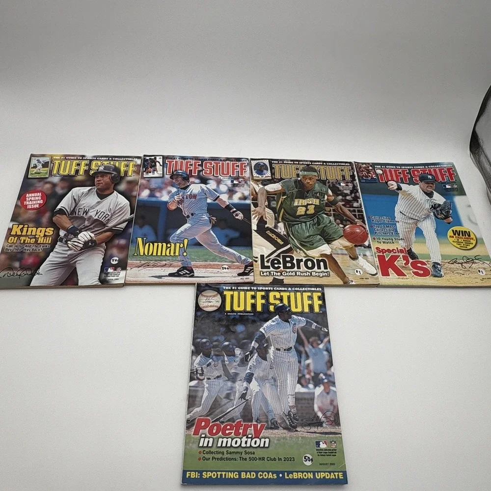 Vintage Tuff Stuff Sports Cards Magazine Lot 6 Issues 1994‎ 2003 Jeter LeBron